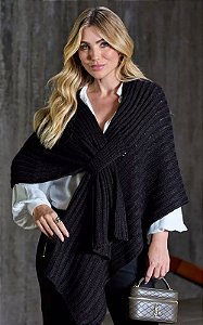 Tricot Poncho Transpassado