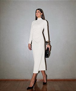 Vestido Midi Manga Longa Hirus