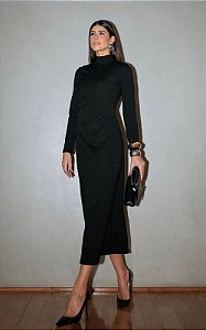 Vestido Midi Manga Longa Hirus