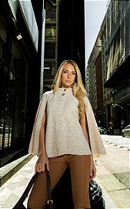 Tricot Poncho Mousse 2 Botões