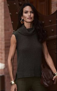 Colete Tricot Mousse Gola Alta Role