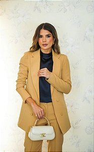 Blazer Alfaiataria Com Manga Bufante Doce Flor