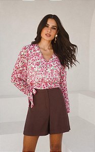 Blusa Cropped Yoryu Floral Faixa Donna Ritz