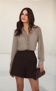 Camisa Chiffon Listras Donna Ritz