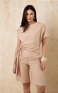 Blusa Assimétrica Com Amarração Doce Flor