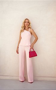 Calça Alfaiataria Reta Twill Passantes Donna Ritz