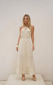 Vestido Longo Yoryu Listra Com Aviamento Donna Ritz