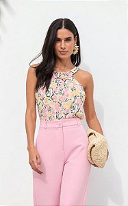 Regata Halter Yoryu Floral Gola Franzida Donna Ritz