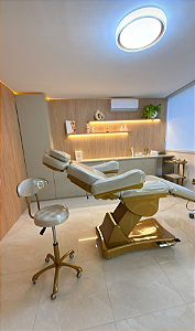 KIT MACA POLTRONA 100% ELÉTRICA LUXO 3 MOTORES + ESTRUTURA ( BASE DOURADA ) PERSONALIZADA DA SUA MACA ELÉTRICA + PLASTIFICAÇÃO + LOGO PERSONALIZADO DA SUA CLINICA + MOCHO COM PÉS DOURADO NA COR DA SUA MACA + LUPA EM LED DE ALUMINIO ARTUCULADA