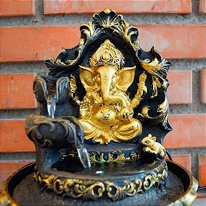 Fonte de Água Decorativa Ganesha da Sabedoria