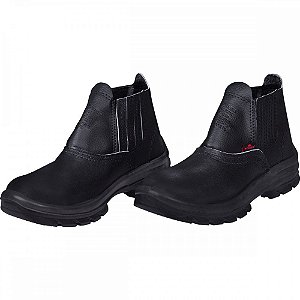 BOTINA COURO N40 BI ELASTICO C/BIQ PLAST - WORKER