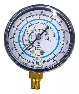 MANOMETRO BAIXA RELOGIO MANIFOLD R22/R134A/R404A/R407C - 9999900162981 - 1000000119497