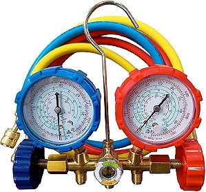 KIT MANIFOLD COMPLETO MANGUEIRA R410A 90CM UP