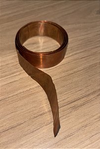 FITA DE COBRE 95cm A x 1,5 cm L -  (SEM ADESIVO )