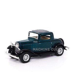 Miniatura Ford 3 Window Coupe 1932 Verde - 1:34 - Machine Cult