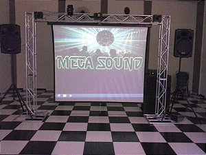 Trave simples com telão 120"
