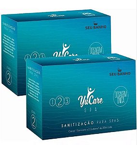 02 Kit YuCare Tratamento da Água p/ Spas e Ofurôs s/ Cloro