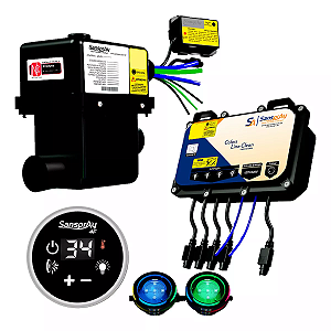 Aquecedor com 2 Pontos de Cromoterapia para Banheira de Hidromassagem Sanspray 8000W/220V