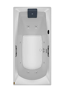 Banheira Carina Single G4 - Acrílica - 8 Jatos - 150x80x48cm - Jacuzzi® C/ Aquecedor