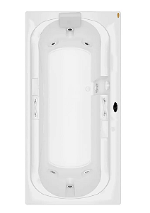 Banheira SPAZIA 90 - Acrílica - 6 Jatos - 180x90x45,5cm - Jacuzzi® C/ Aquecedor
