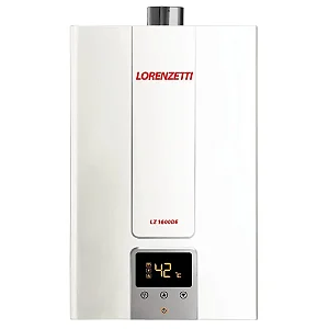 Aquecedor De Água A Gás Lorenzetti 15 Litros LZ 1600DE-B Branco Bivolt