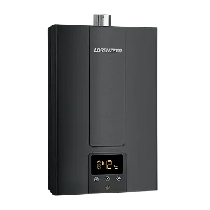 Aquecedor De Água A Gás Lorenzetti 20 Litros LZ 2000DE-BK Preto Bivolt