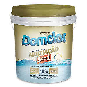 Cloro Para Piscina Multiação 3 em 1 DOMCLOR 10KG