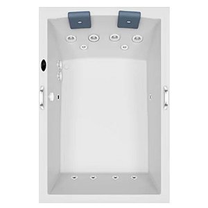 Banheira Pietá Dupla - Acrílica - 12 Jatos - 180X120X50cm - Jacuzzi®