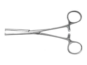 Pinça Kocher reta 25cm - intestinal (dente paralelo)