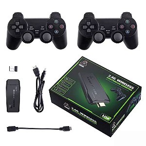 Console  Game Stick Lite 4k 1400 Jogos Retro, 2 controles