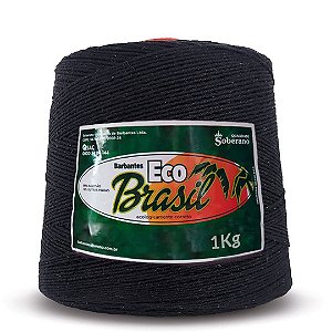 Barbante Eco Brasil Soberano 1kg fio 6 Preto