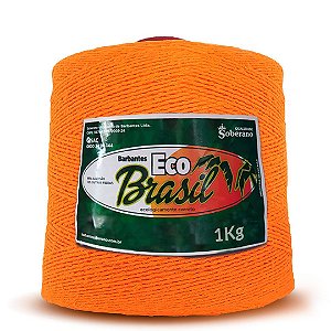 Barbante Eco Brasil Soberano 1kg fio 8 Laranja Neon