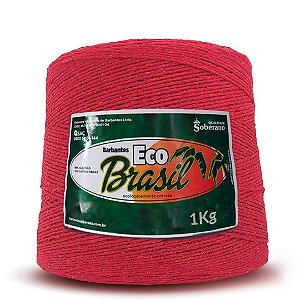 Barbante Eco Brasil Soberano 1kg fio 8 Vermelho