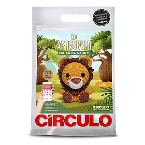 Kit Amigurumi Circulo Safari Baby Leão