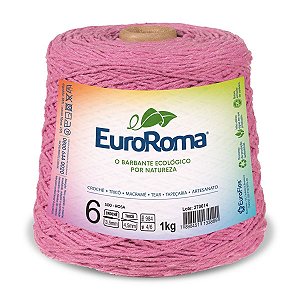Barbante EuroRoma 1kg Fio 6 Rosa