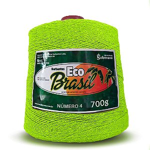 Barbante Eco Brasil Soberano 700g Fio 4 Verde Neon