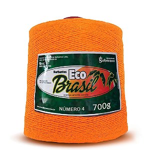 Barbante Eco Brasil Soberano 700g Fio 4 Laranja Neon