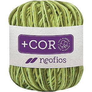 Barbante Neofios + Cor Multicolor 200g Fio 6 Abacate/Musgo/Musgo Escuro