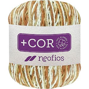 Barbante Neofios + Cor Multicolor 200g Fio 6 Palha/Marrom/Café