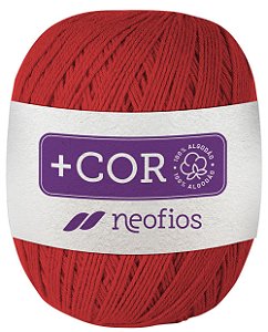Barbante Neofios + Cor 100% Algodão 200g Fio 6 Vermelho
