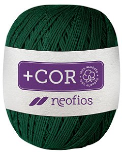 Barbante Neofios + Cor 100% Algodão 200g Fio 6 Verde Bandeira