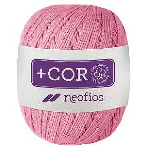 Barbante Neofios + Cor - 100% Algodão 200g - Fio 6 - Rosa Chiclete