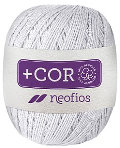 Barbante Neofios + Cor - 100% Algodão 200g - Fio 6 - Branco