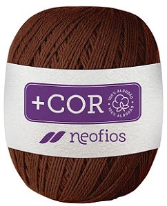 Barbante Neofios + Cor - 100% Algodão 200g - Fio 6 - Marrom