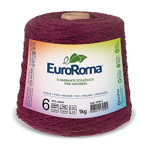 Barbante EuroRoma 1kg Fio 6 - Bordô
