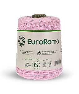 Barbante Euroroma 600g Fio 6 Cor - Rosa Bebê