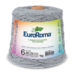 Barbante Euroroma 1kg Fio 6 - Cinza