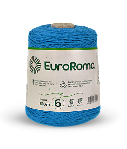 Barbante Euroroma 600g Fio 6 Cor Azul Piscina