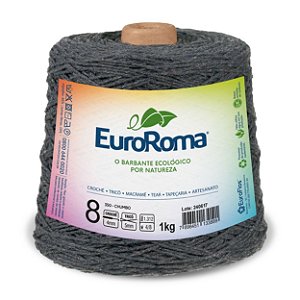 Barbante EuroRoma 1kg Fio 8 - Chumbo