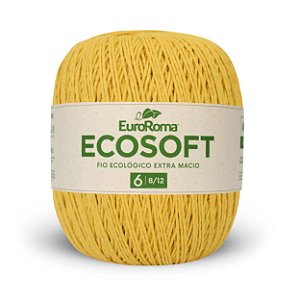 Barbante Ecosoft Euroroma N6 452m - Amarelo Ouro